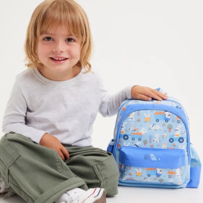 Smiggle the same canvas multi-functional backpack/purple small garden mini small school bag (26 * 20CM) - Image 3