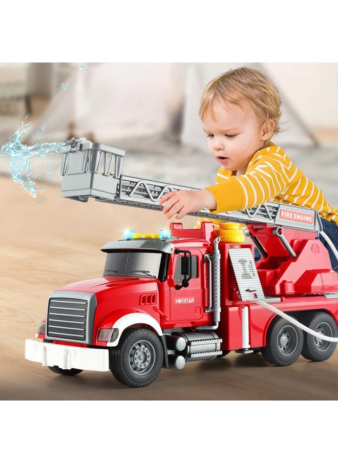 Dwi Dowellin Dwi Dowellin Kids Fire Truck Toys for 3 4 5 6 Years Old Boys, Fire Rescue Vehicle with Shooting Water,Lights and Sounds  - Image 1