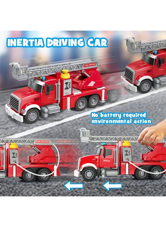 Dwi Dowellin Dwi Dowellin Kids Fire Truck Toys for 3 4 5 6 Years Old Boys, Fire Rescue Vehicle with Shooting Water,Lights and Sounds  - Image 5