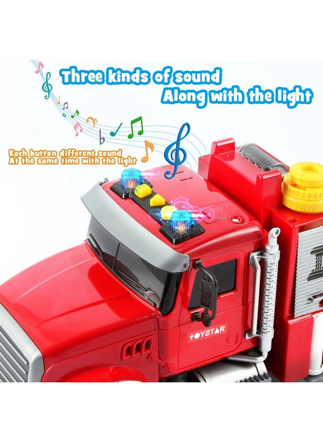 Dwi Dowellin Dwi Dowellin Kids Fire Truck Toys for 3 4 5 6 Years Old Boys, Fire Rescue Vehicle with Shooting Water,Lights and Sounds  - Image 3