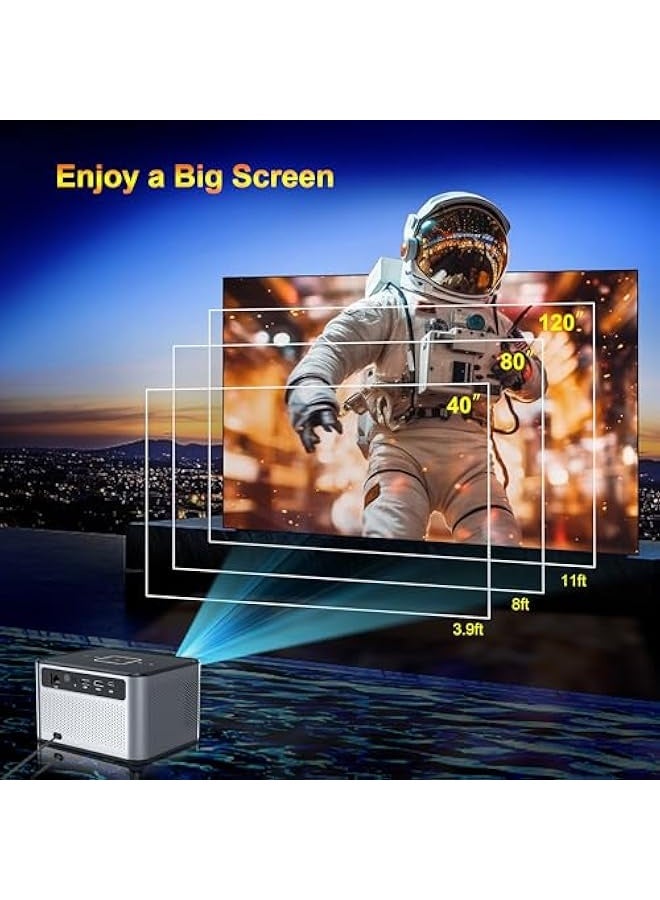 Topleo Projector X3 Pro WiFi Bluetooth Hasatek 1600 ANSI Lumens Projector 4k Supported Video Projector Android TV,Auto Focus,Electronic Keystone Correction，Full HD 1080P Home Theater Movie Projector  - Image 4