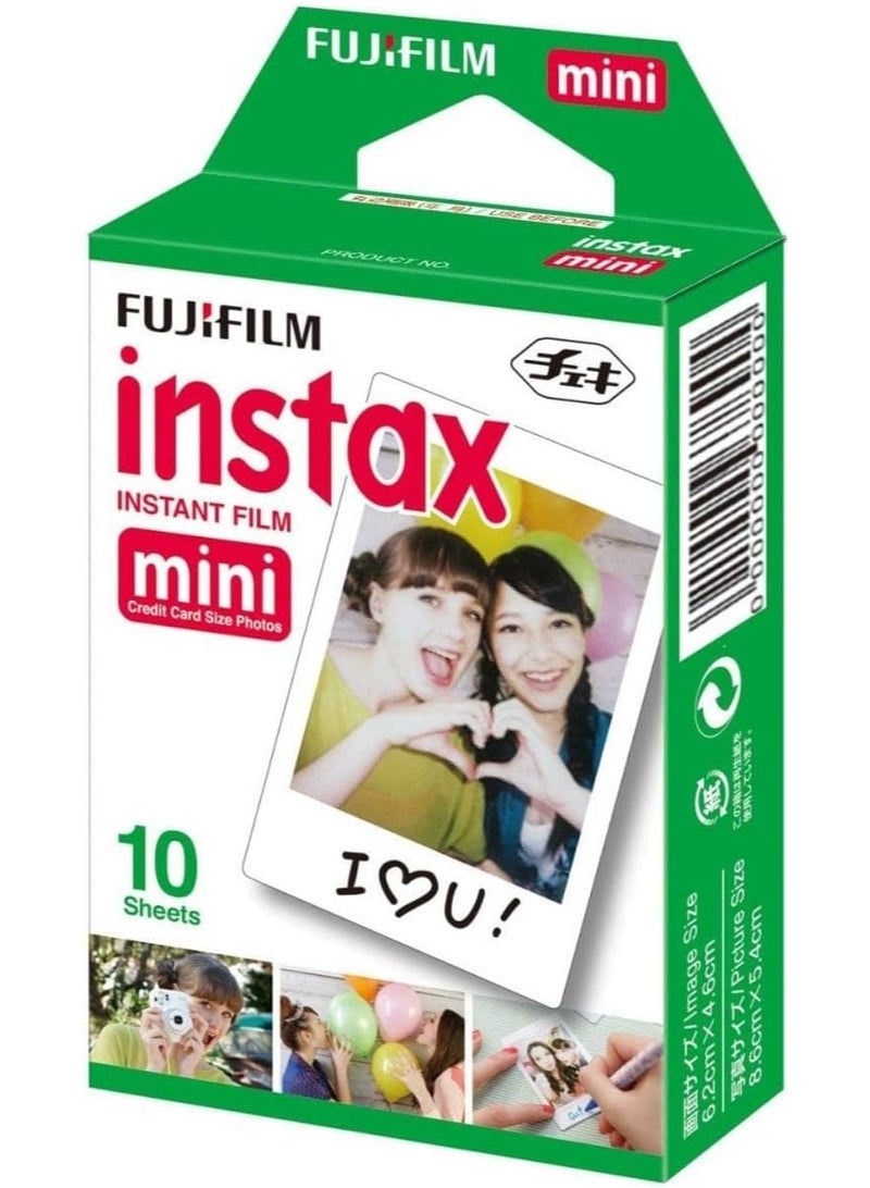 Instax Mini Instant Film – Plain White Border | 10 Sheets Single Pack Compatible with Mini 12, 11, 9, Mini Evo, Mini 40, Mini LiPlay, Mini Link & Mini 90 - Image 2