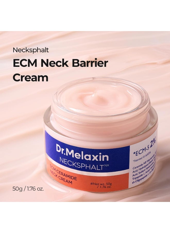 دكتور ميلاكسين كريم شدّ الرقبة Dr.Melaxin Necksphalt مع ECM-5 بتركيز 20,000 جزء في المليون، كريم شدّ ورفع للرقبة للتجاعيد وترهل البشرة، مع السيراميد والكولاجين لتعزيز المرونة ومنح إشراقة نضرة، 1.76 أونصة سائلة - Image 2