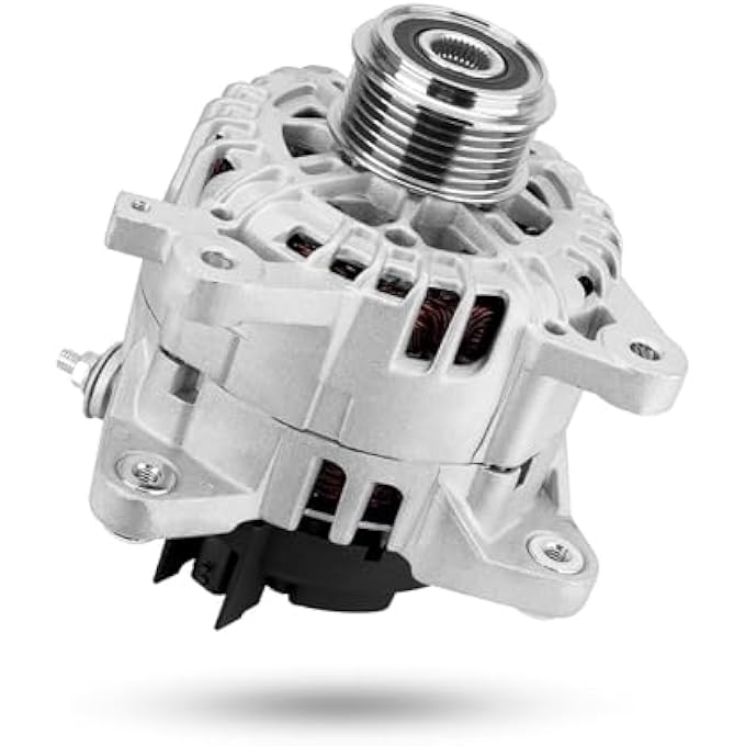 YEHERIT 120A High Output Alternator Compatible with Nissan Rogue/Xtrail 2014 2015 2016 2017 2018 L4 2.5L, Replace# 23100-4BA0A, 23100-4BA0B, TG12C152, 849149, 6-Groove CW Internal Fan & Regulator - Image 1