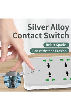 GULFLINK Power Extension Cord 2 Meter Cable With 6 Power Socket 4 USB 2 PD Power Strip Black  - Image 3