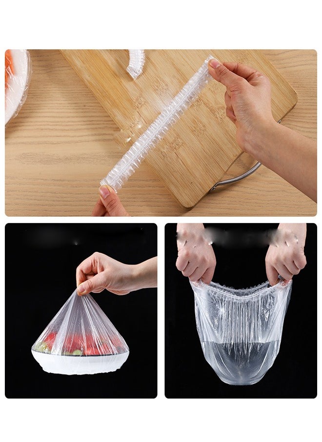 ATM - Disposable Plastic Wrap 100pcs Bowl Covers Fresh-keeping Bags Elastic Design Food Storage Cover - Image 1