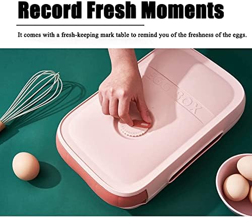 Entisia Drawer Type Egg Storage Box with Lid 1 Pcs Plastic New MultiLayer Egg Fresh Storage Box for Kitchen Household Food Storage Container Refrigerator Eggs Storage Saving Box Multicolor - Image 2