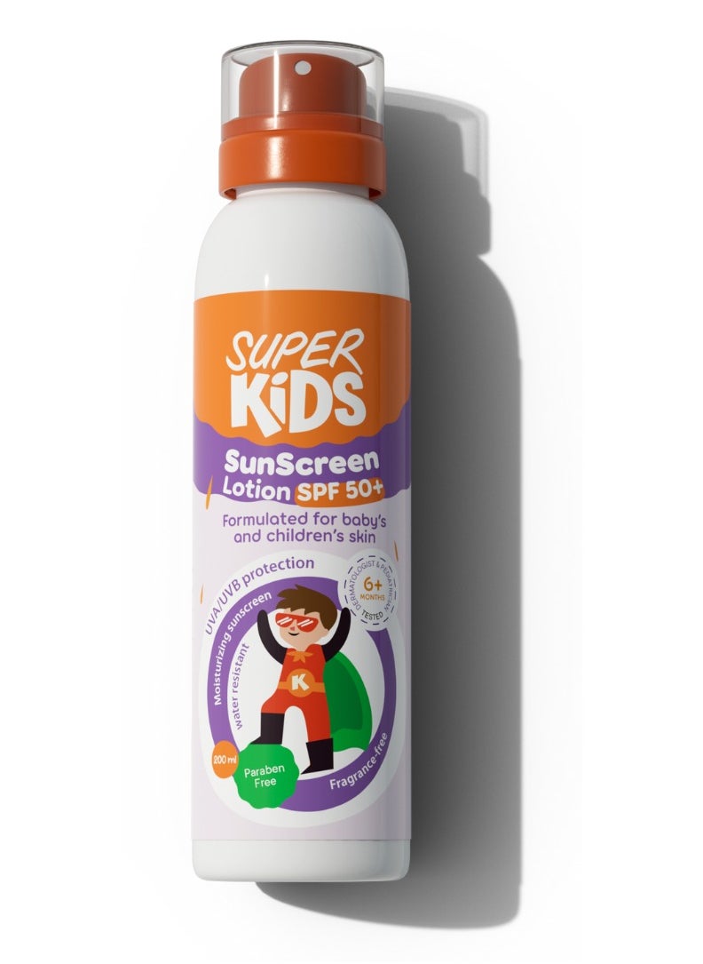 SUPER KIDS - Sunscreen lotion  for kids 200 ml - Image 1