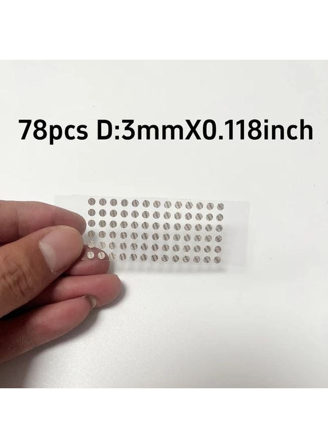 78 Pcs 3mm Self Adhesive Conductive Repair Patches For Xbox PS4 PS3 PC Smartphone Remote Control Keyboard Button Fix - Image 1