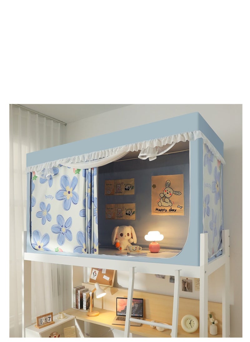 Y&D Bed Canopy Tents Curtain Blackout Curtain Single Bed Tent Curtain Student Shading Cloth Bed Canopy Mosquito Net Student Sleep Privacy Protection - Image 1