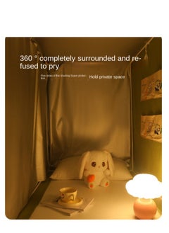 Y&D Bed Canopy Tents Curtain Blackout Curtain Single Bed Tent Curtain Student Shading Cloth Bed Canopy Mosquito Net Student Sleep Privacy Protection  - Image 2