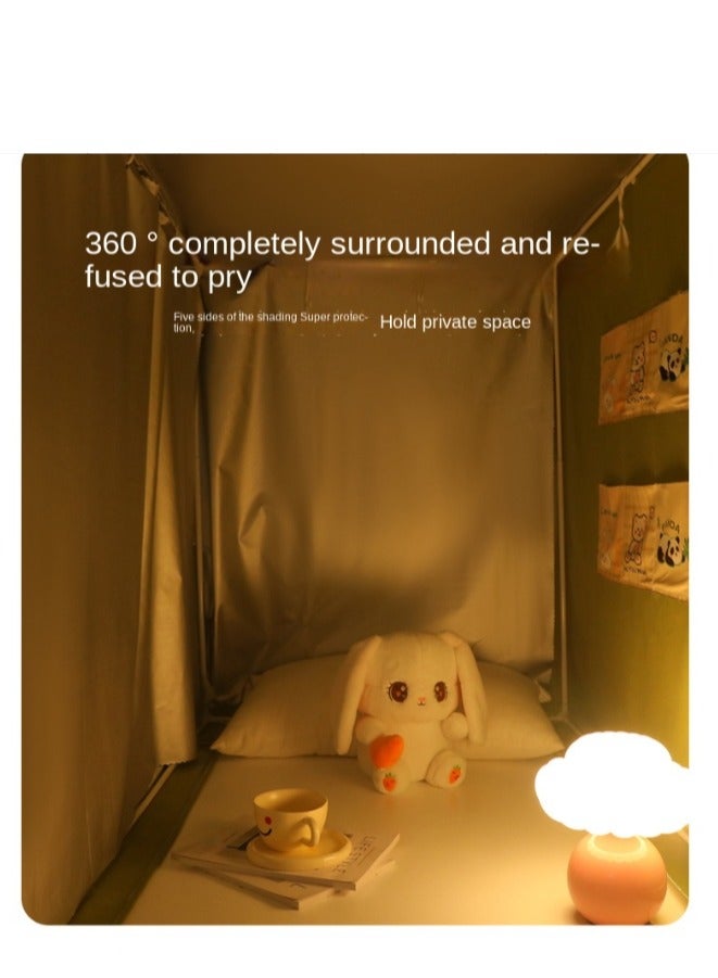 Y&D Bed Canopy Tents Curtain Blackout Curtain Single Bed Tent Curtain Student Shading Cloth Bed Canopy Mosquito Net Student Sleep Privacy Protection - Image 2