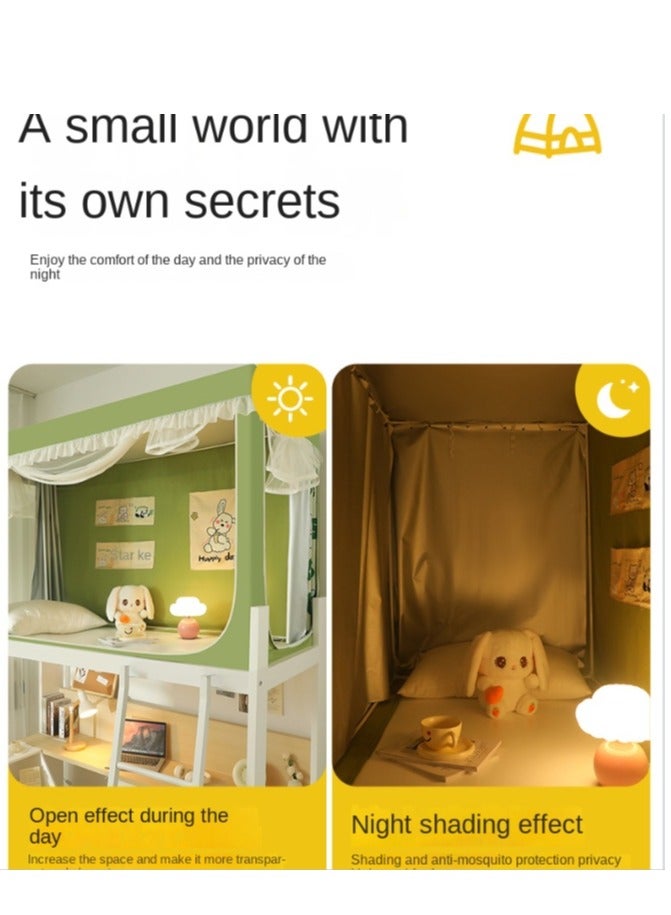 Y&D Bed Canopy Tents Curtain Blackout Curtain Single Bed Tent Curtain Student Shading Cloth Bed Canopy Mosquito Net Student Sleep Privacy Protection - Image 3