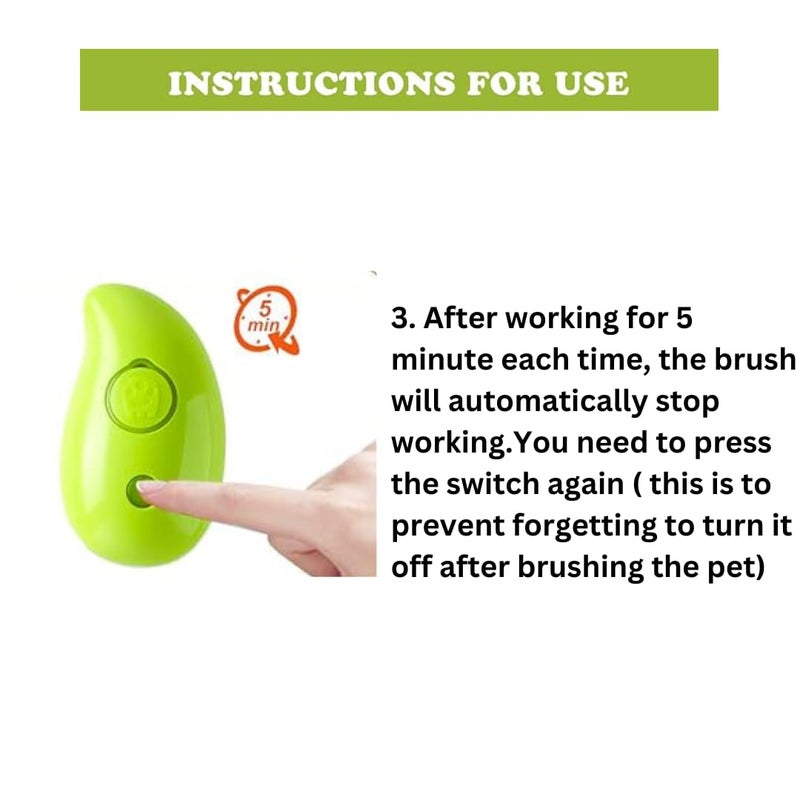 Healing Leaf H & W's Cat Steam Brush,Dog Steam Brush,Steam Brush for Cats & Dogs,3 in 1 Steamy Pet Brush,Steaming Pet Hair Brush,Cat & Dog Comb with Steam,Pet Grooming Brush for Cats (Color May Vary) - Image 5