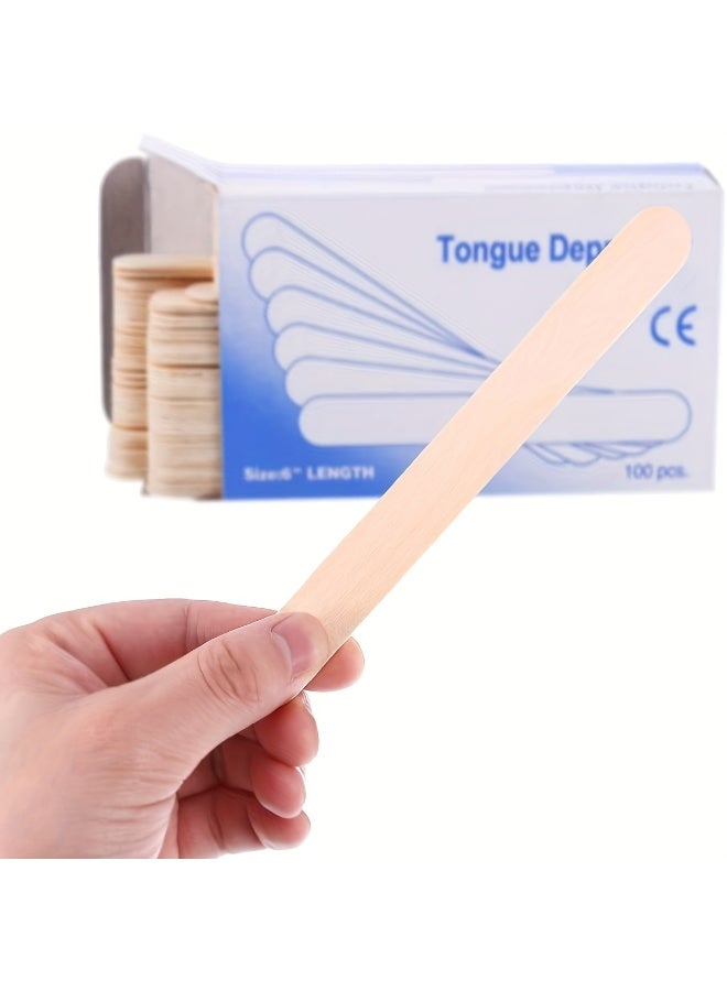 Wooden Tongue Depressor Wax Applicator Sticks, 15cm, 100 Pieces - Image 3