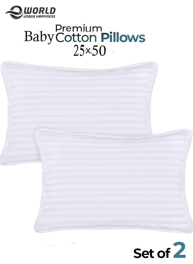 إي وورلد عبوة من قطعتين وسادة نوم للأطفال الصغار مصنوعة من مزيج القطن مع حشوة من البوليستر لغرفة المنزل والفندق - Image 1