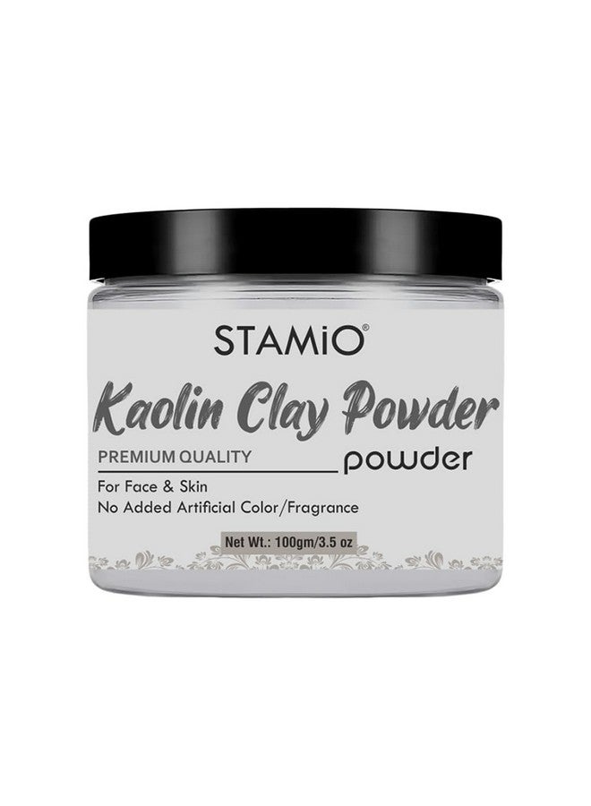 STAMIO Kaolin Clay Powder 100 Gm For Face Pack, Skin Care, Mask, Diy | Pure And Natural, Chemical Free | Men & Women | China Mitti | In Jar 3.53 Oz - Image 1