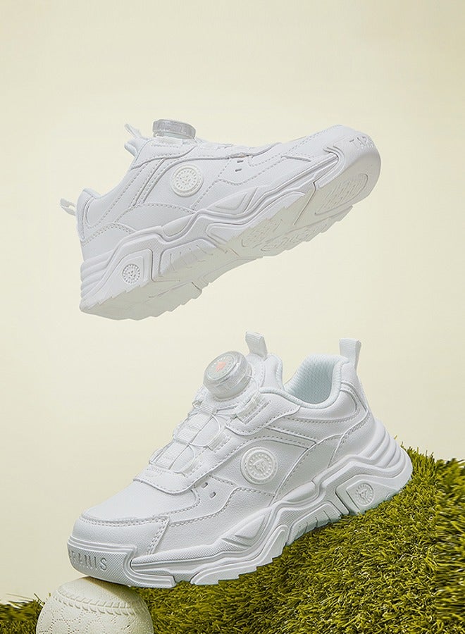 تارانيس حذاء تارانيس للأطفال - حذاء رياضي أبيض بوست للأطفال الصغار - حذاء رياضي أبيض نقي - حذاء رياضي برباط - Image 1