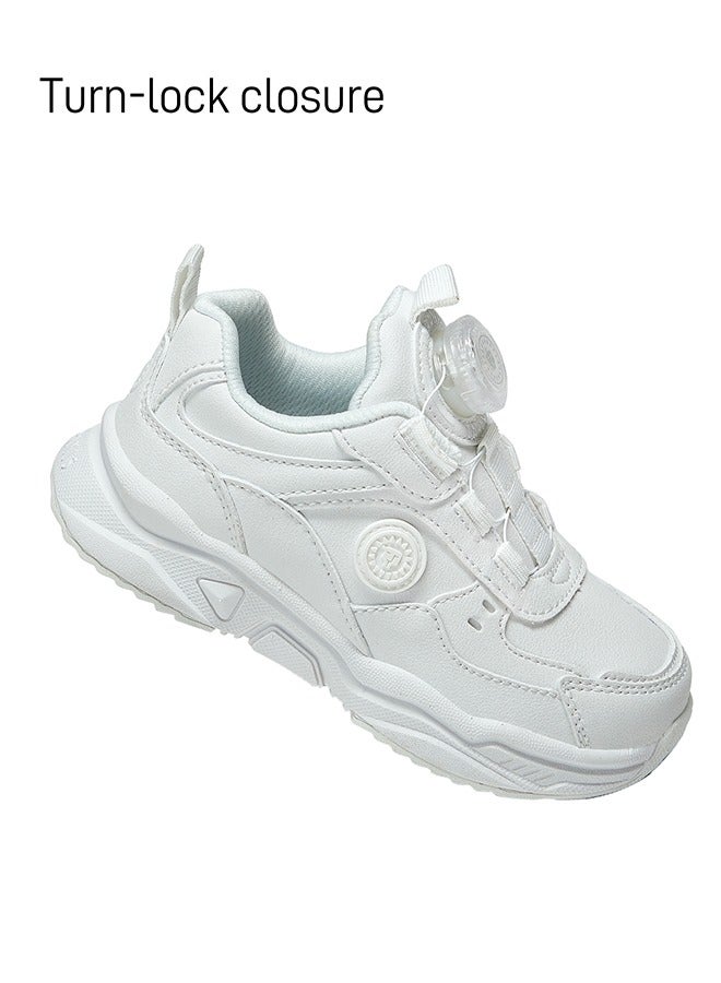 تارانيس حذاء تارانيس للأطفال - حذاء رياضي أبيض بوست للأطفال الصغار - حذاء رياضي أبيض نقي - حذاء رياضي برباط - Image 3
