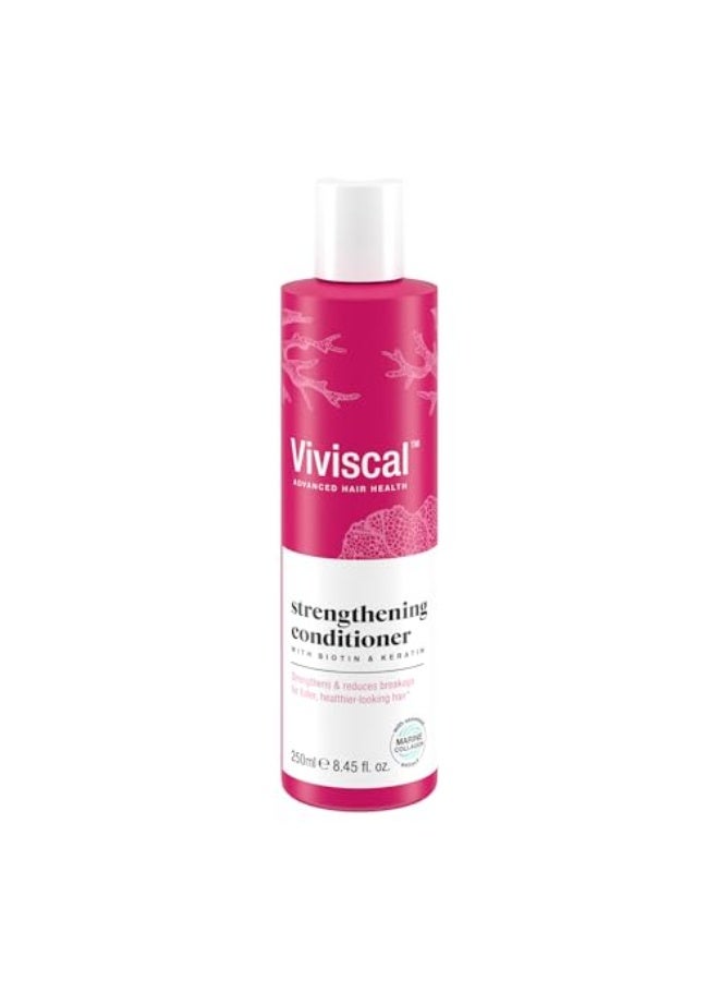 Viviscal Hair Strengthening Conditioner Strengthens and Reduces Breakage for Fuller Healthier Hair With Biotin Keratin and Marine Extracts 250ml 845 Fl Oz