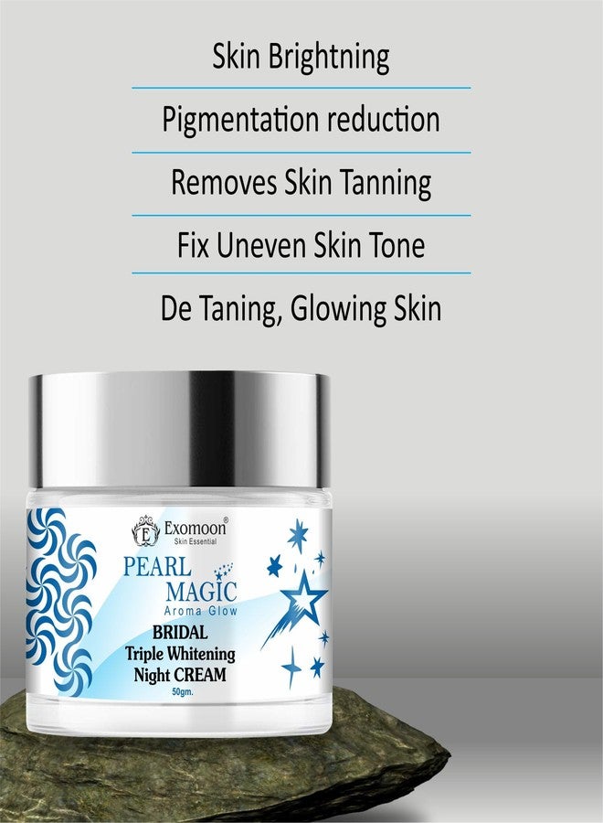 EXOMOON كريم إكسومون بيرل ماجيك برايدل جلو الليلي لتفتيح البشرة وتوحيد لونها | يقلل الخطوط الدقيقة | يزيل التصبغات | نتائج ملحوظة خلال 7 أيام | مناسب لجميع أنواع البشرة (50 جم) - Image 4