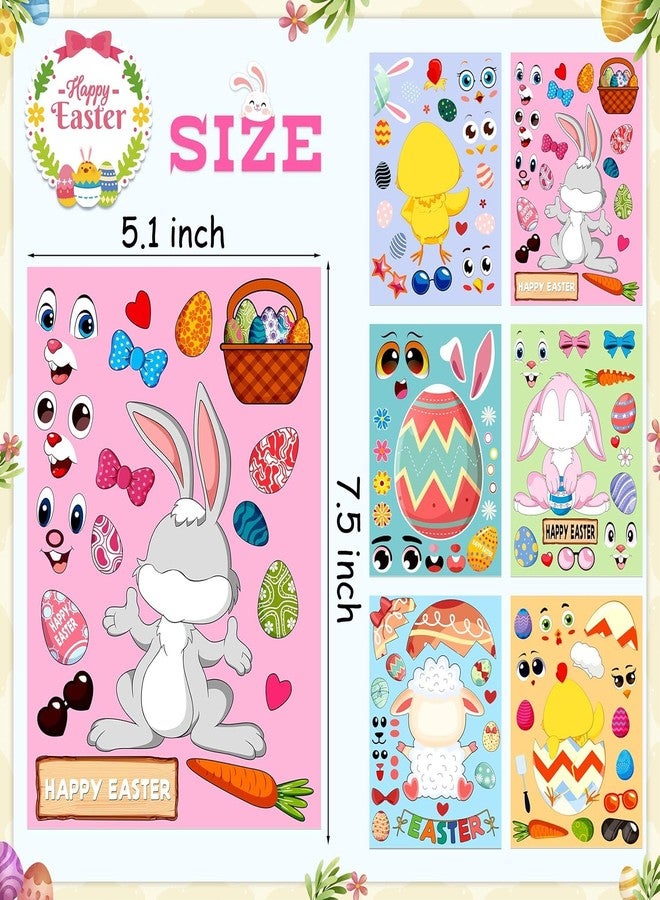 LINAYE 36 Sheets Easter Craft Stickers for Kids - Make Your Own Stickers for Easter Basket Stuffers Kids' Treats & Party Favors - Image 3