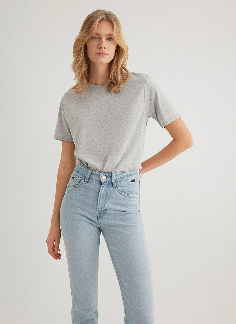 MAVI Crew Neck Grey Basic T-Shirt