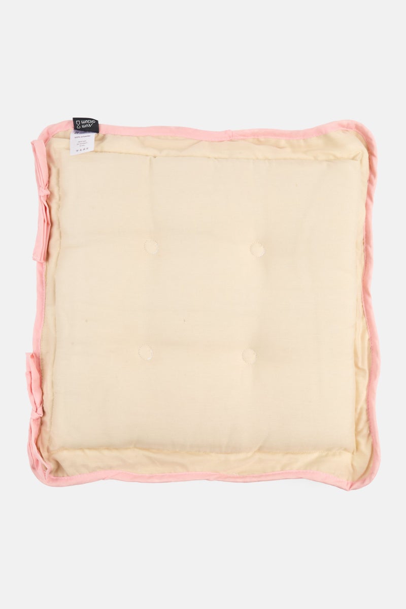 Muy Mucho Striped Seat Cushion 43 H x 43 L cm, White Combo - Image 2