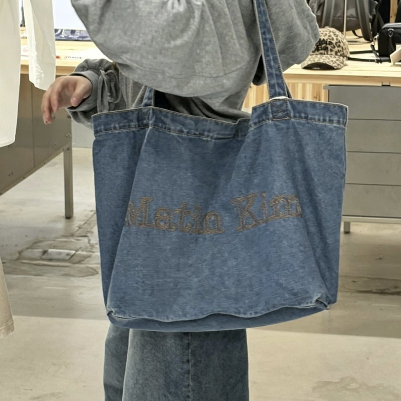 Matin Kim Denim Tote Bag - Image 3