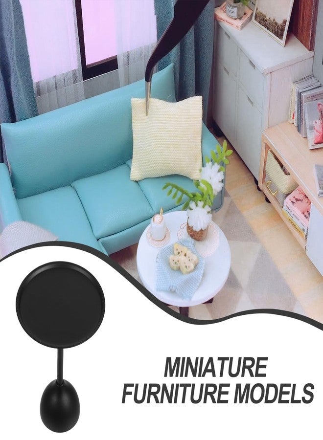 TOYANDONA Miniature Dollhouse End Table, 1:12 Scale Mini House Round Side Tea Table Model for Dinning Living Room Decorations Doll House Furniture Accessories - Image 2