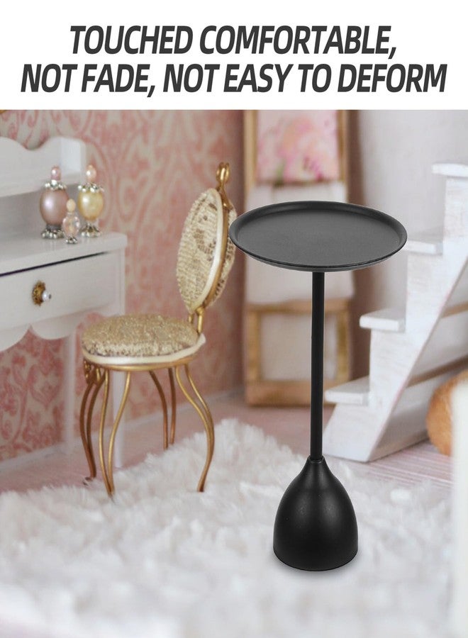 TOYANDONA Miniature Dollhouse End Table, 1:12 Scale Mini House Round Side Tea Table Model for Dinning Living Room Decorations Doll House Furniture Accessories - Image 4