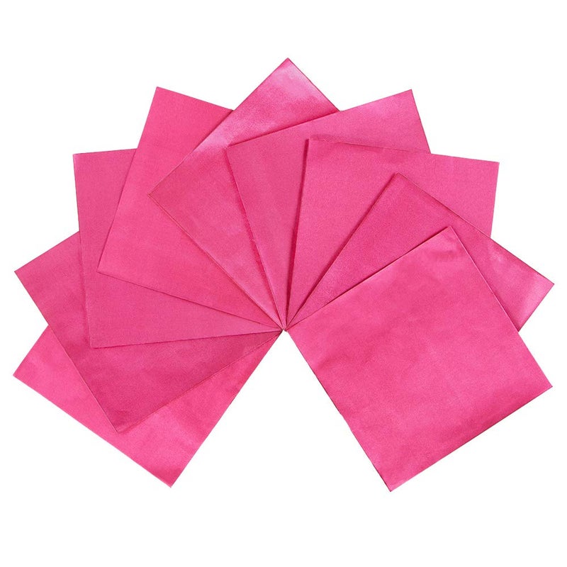 Webake Chocolate Wrappers Pink Aluminium Foil 6 x 6 inch Square Candy Wrappers 100 PCS Wrapping Paper For Party Wedding Birthday Christmas