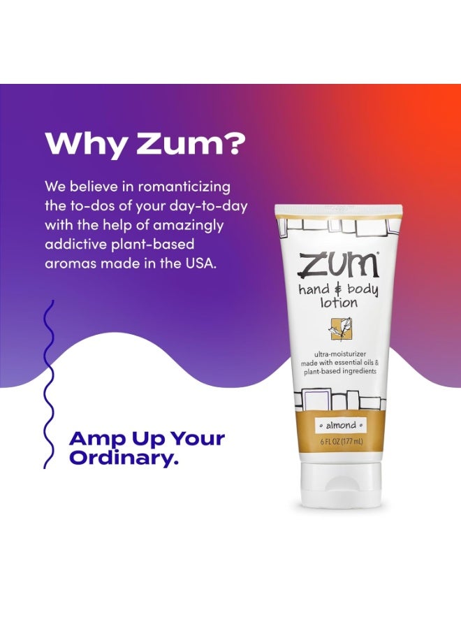 ZUM Zum Indigo Wild Hand & Body Lotion - Natural Hand Lotion for Dry Hands - Body Lotion for Women & Men - Body Moisturizers Include Shea Butter, Jojoba Oil & More - Almond Scent - 6 fl oz - Image 2