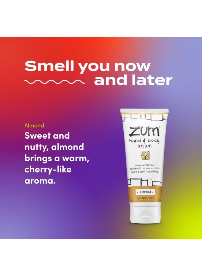 ZUM Zum Indigo Wild Hand & Body Lotion - Natural Hand Lotion for Dry Hands - Body Lotion for Women & Men - Body Moisturizers Include Shea Butter, Jojoba Oil & More - Almond Scent - 6 fl oz - Image 3