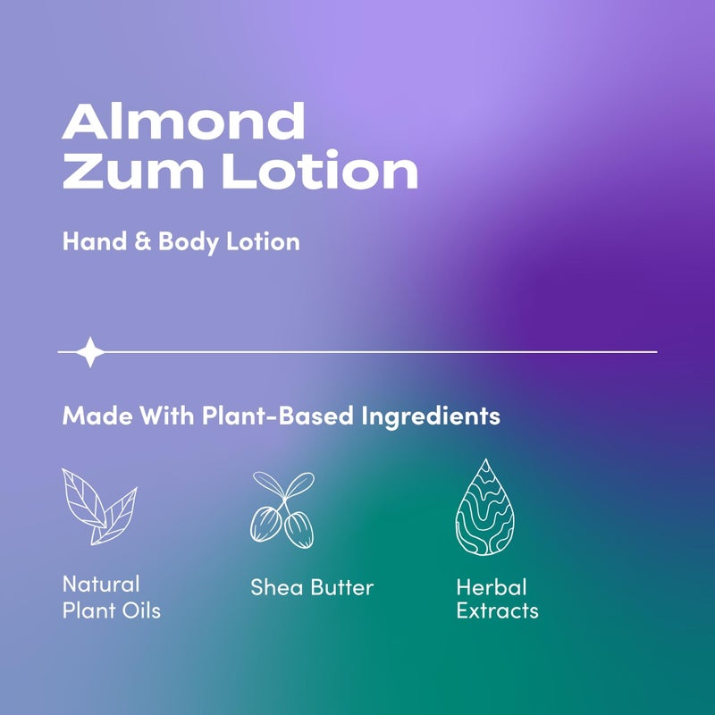 ZUM Indigo Wild Zum Hand & Body Lotion - Natural Hand Lotion for Dry Hands - Body Lotion for Women & Men - Body Moisturizers Include Shea Butter, Jojoba Oil & More - Almond - 6 fl oz - Image 2