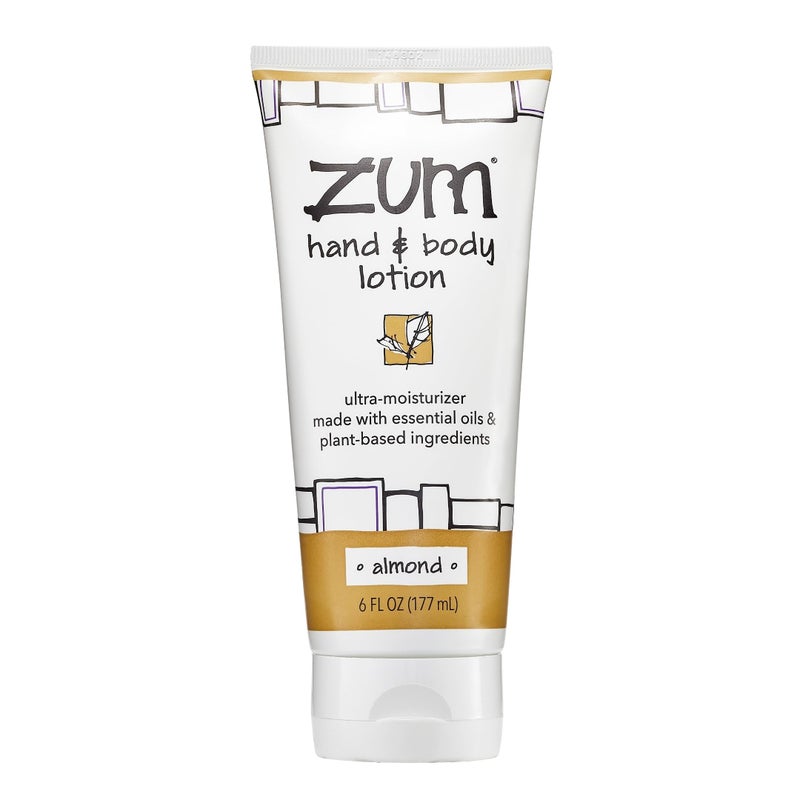 ZUM Indigo Wild Zum Hand & Body Lotion - Natural Hand Lotion for Dry Hands - Body Lotion for Women & Men - Body Moisturizers Include Shea Butter, Jojoba Oil & More - Almond - 6 fl oz - Image 1