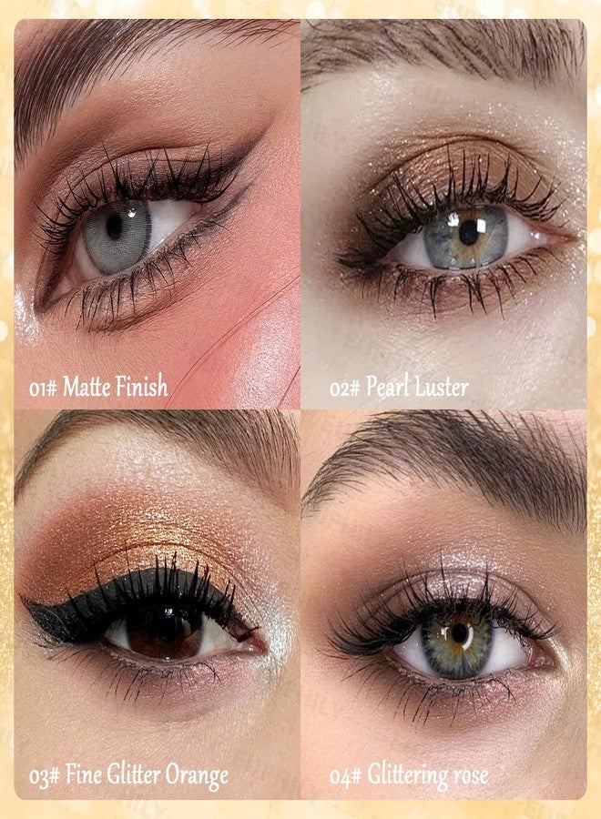 Euphily 3 Color Matte Gradient Glitter Eyeshadow Stick, Cream Blendable Metallic Shimmer Eye Shadow Pencil, Lightweight Long-Lasting Eye Makeup Pen for Daily Makeup, #01 Matte Finish - Image 5