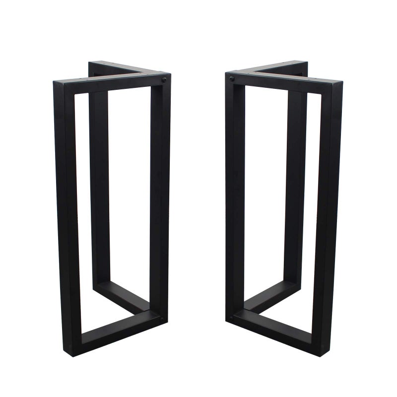 MBQQ 2 Pcs V Shape Table Legs  Heavy Duty Metal Dining Table  DIY Iron Bench Legs H28xW177