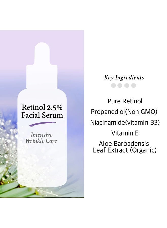 Cos De BAHA Retinol 2.5% Solution Facial Serum with Vitamin E - Facial Crepe Erase, Age Spot Remover, High Strength Solution for Face without a Prescription, 2 Fl Oz (60ml) - Image 4