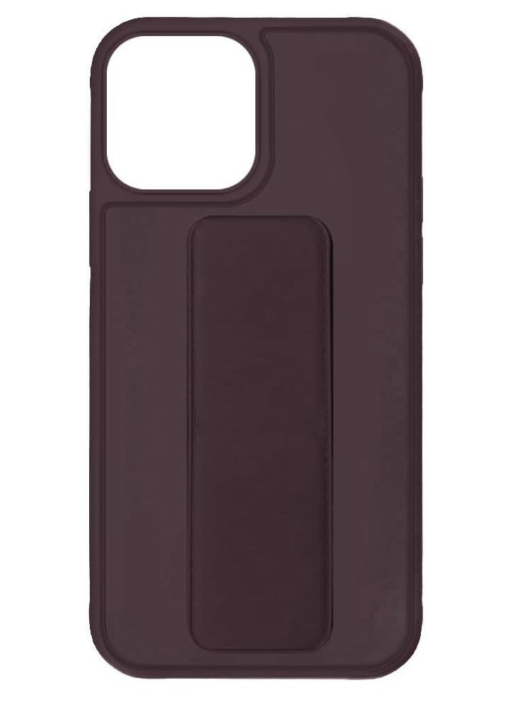 VITION Case Cover For iPhone 14 Pro, Finger Grip  Phone holder Case Car Magnetic Multi-function 3 in 1 Shockproof Back Cover Protective Case (iPhone 14 Pro, Brown) - Image 2