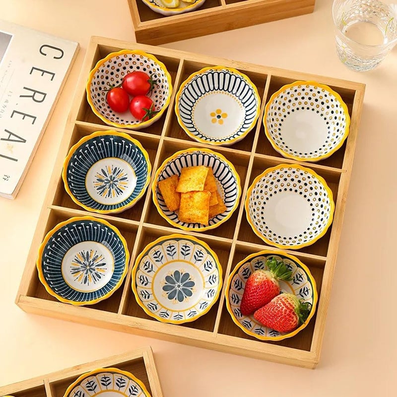 P Plus Fire Japanese Bowls for Ramen, Soup, Cereal, Fruit, Salad, Pasta, Japanese Style Porcelain Bowls Set, Bowl Gift Set, Suitable for Microwave, Dishwasher Safe (Set of 6, Random Pattern) - Image 5