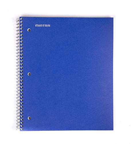 Mintra Office Durable Spiral Notebooks, 1 Subject, (Blue, Wide Ruled 3 Pack), 100 Sheets, Poly Pocket, Moisture Resistant Cover, Strong Chipboard back, For School, Office, Business - Image 2