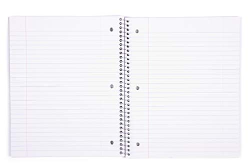 Mintra Office Durable Spiral Notebooks, 1 Subject, (Blue, Wide Ruled 3 Pack), 100 Sheets, Poly Pocket, Moisture Resistant Cover, Strong Chipboard back, For School, Office, Business - Image 4