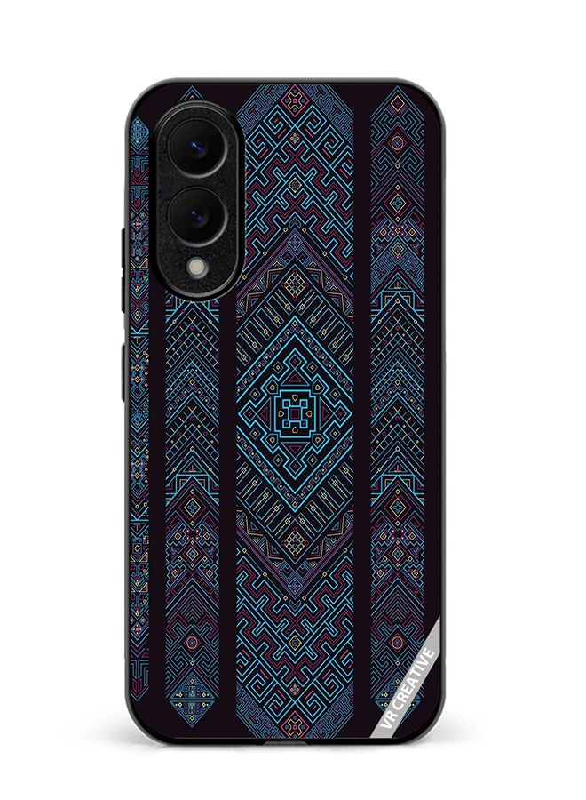 VR CREATIVE Protective Case Cover For Samsung Galaxy S25 Edge Mandala Design Multicolour