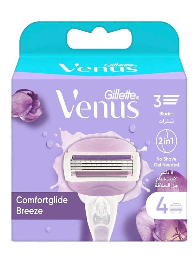 Gize Razor Gillette Venus Razor Comfort Glide Breeze 4Pcs | Best Price Egypt ...