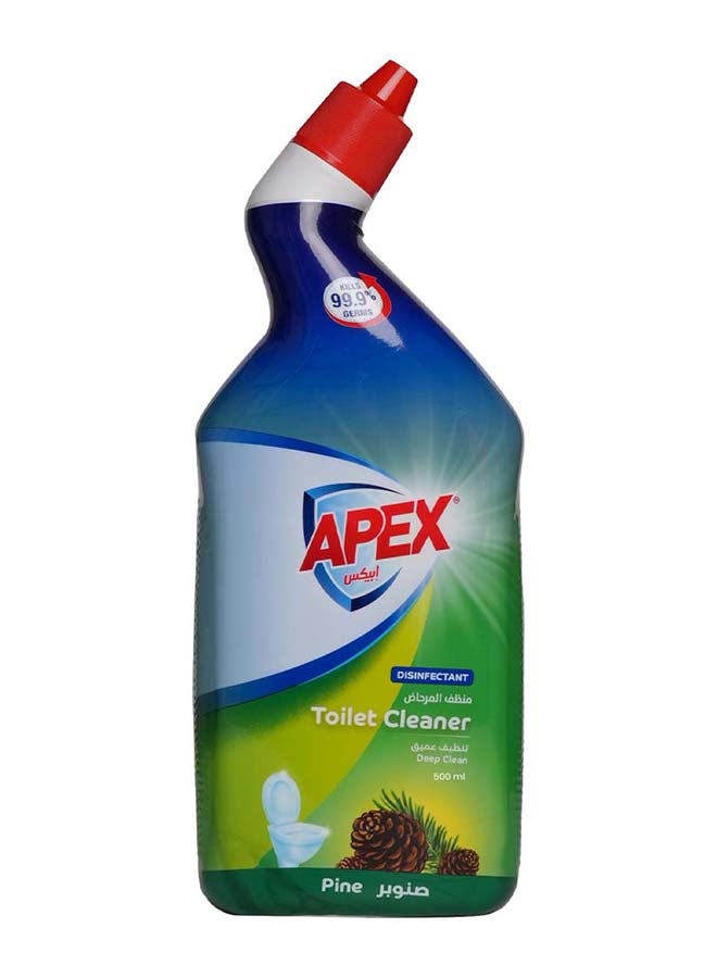 APEX منظف المرحاض أبيكس - رائحة الصنوبر 500 مل - مطهر لتنظيف عميق للمرحاض - يزيل الجراثيم والبقع الصعبة - رائحة منعشة 500 مل - Image 1