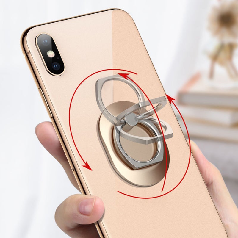 Cell Phone Ring Holder Stand Reusable Universal Finger Grip Ring Kickstand w/Strong Adhesiveness/360°Rotation/180°Flip Perfect for All Smartphone - Image 3