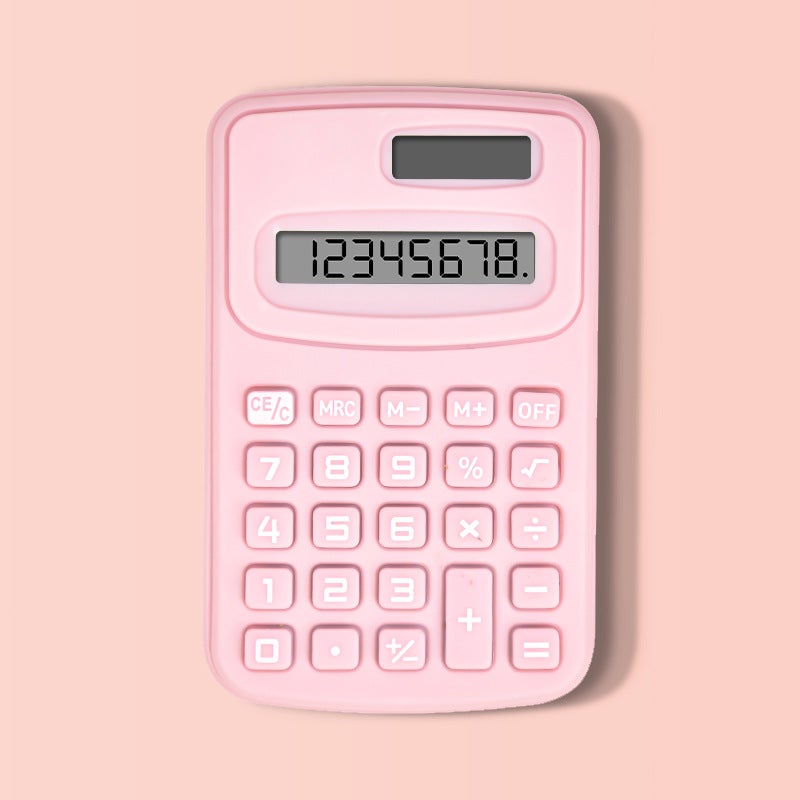 Cute High-Looking Mini Solid Color Calculator K888 Portable Accounting Office Computer - Image 1