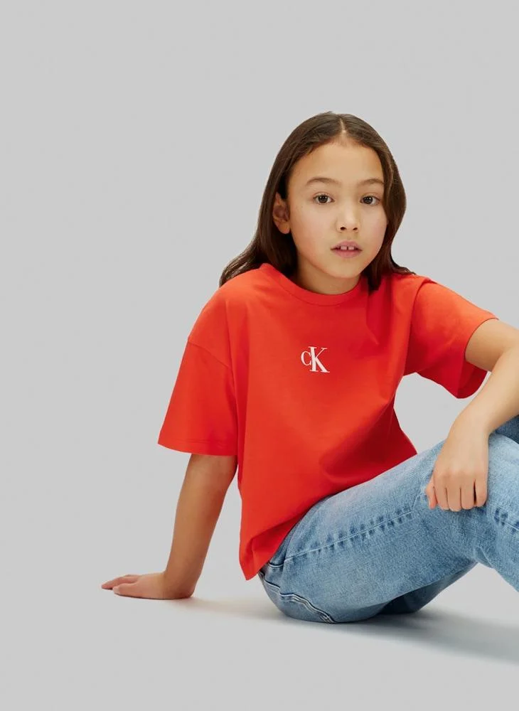 Calvin Klein Jeans  Kids Logo Boxy T-Shirt for Women | Best Price UAE