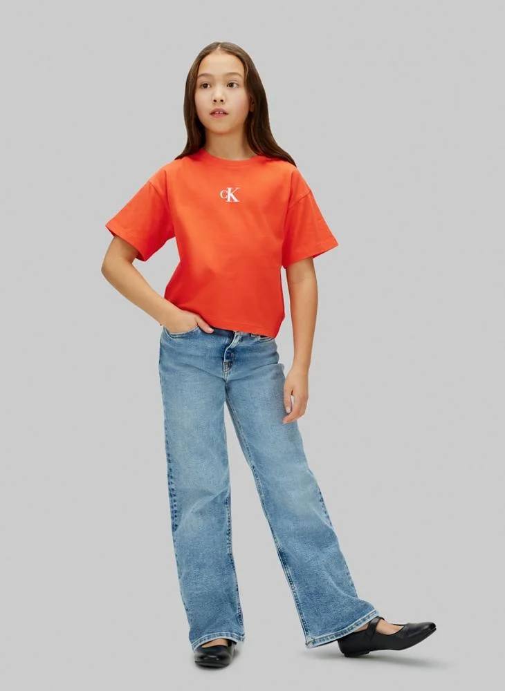 Calvin Klein Jeans  Kids Logo Boxy T-Shirt for Women | Best Price UAE
